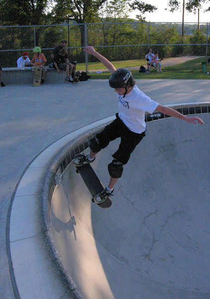 Kieffer pops 180 backside ollie out of a backside axle stall